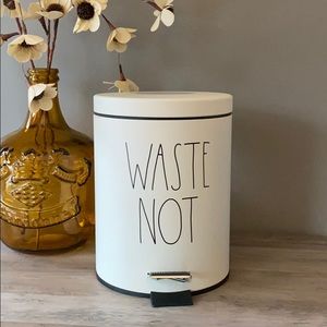 Rae Dunn WASTE NOT Trash Bin